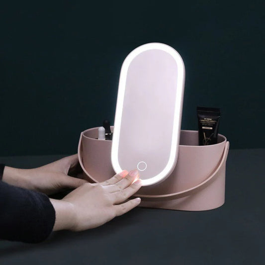 Glam Lite LED Makeup Mirror & Organizer
